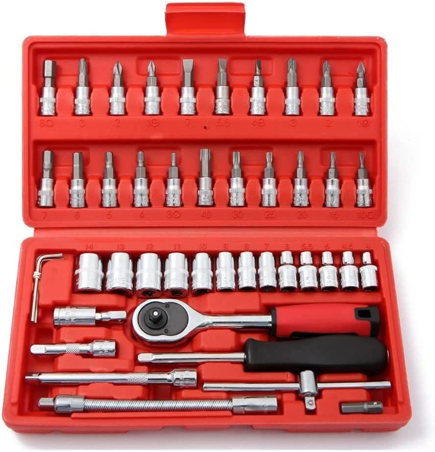 KIT DE HERRAMIENTAS-DADOS DE 46 PZ