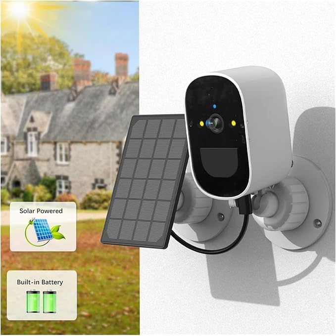 CAMARA DE SEGURIDAD CON PANEL SOLAR+ MICRO SD DE 64 GB