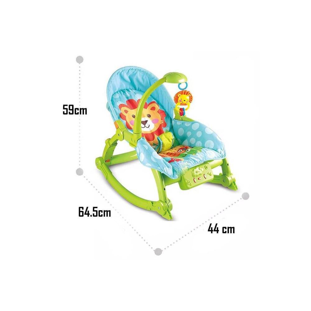 SILLA DE COMER MECEDORA VIBRADOR-LÁMPARA Y MÚSICAL