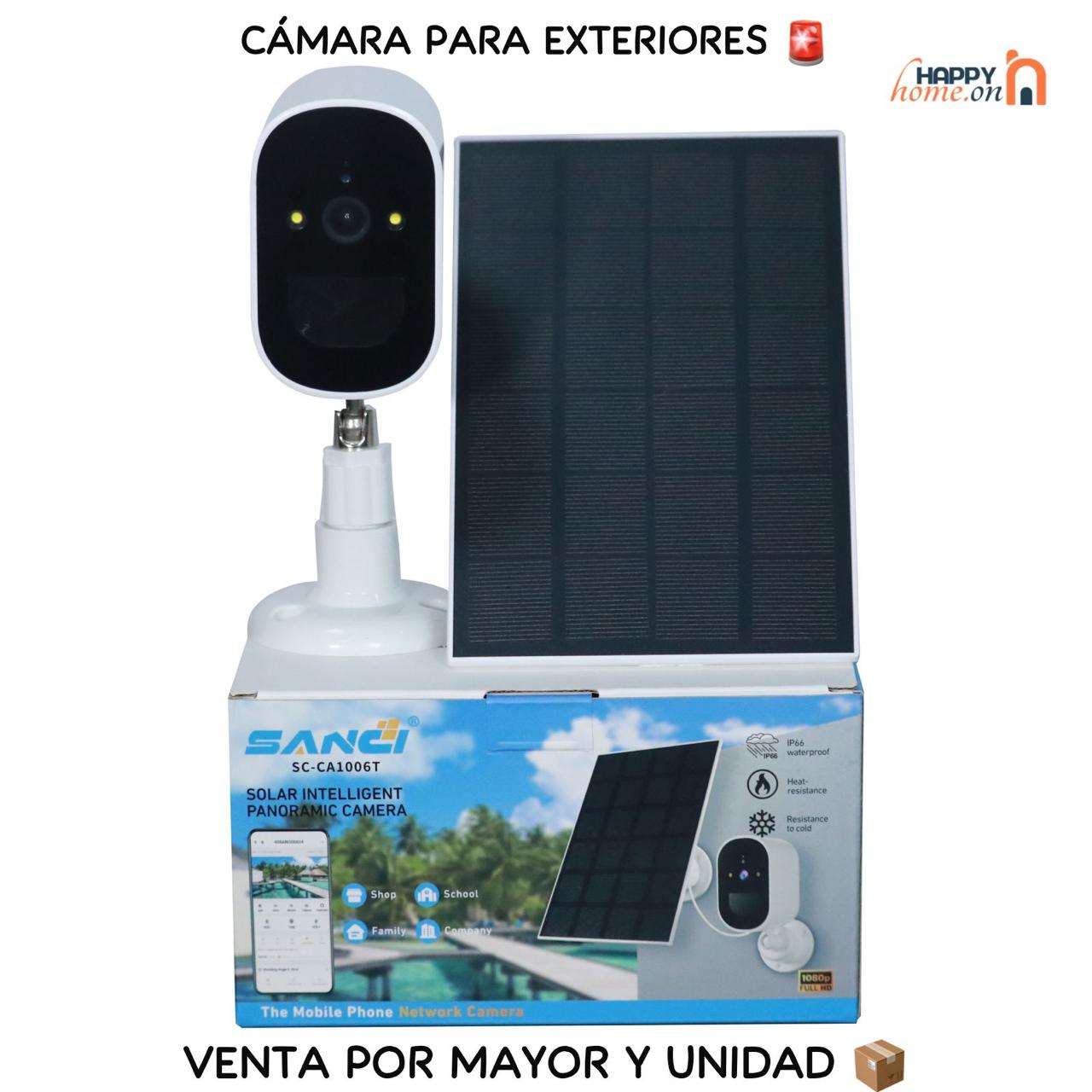 CAMARA DE SEGURIDAD CON PANEL SOLAR+ MICRO SD DE 64 GB