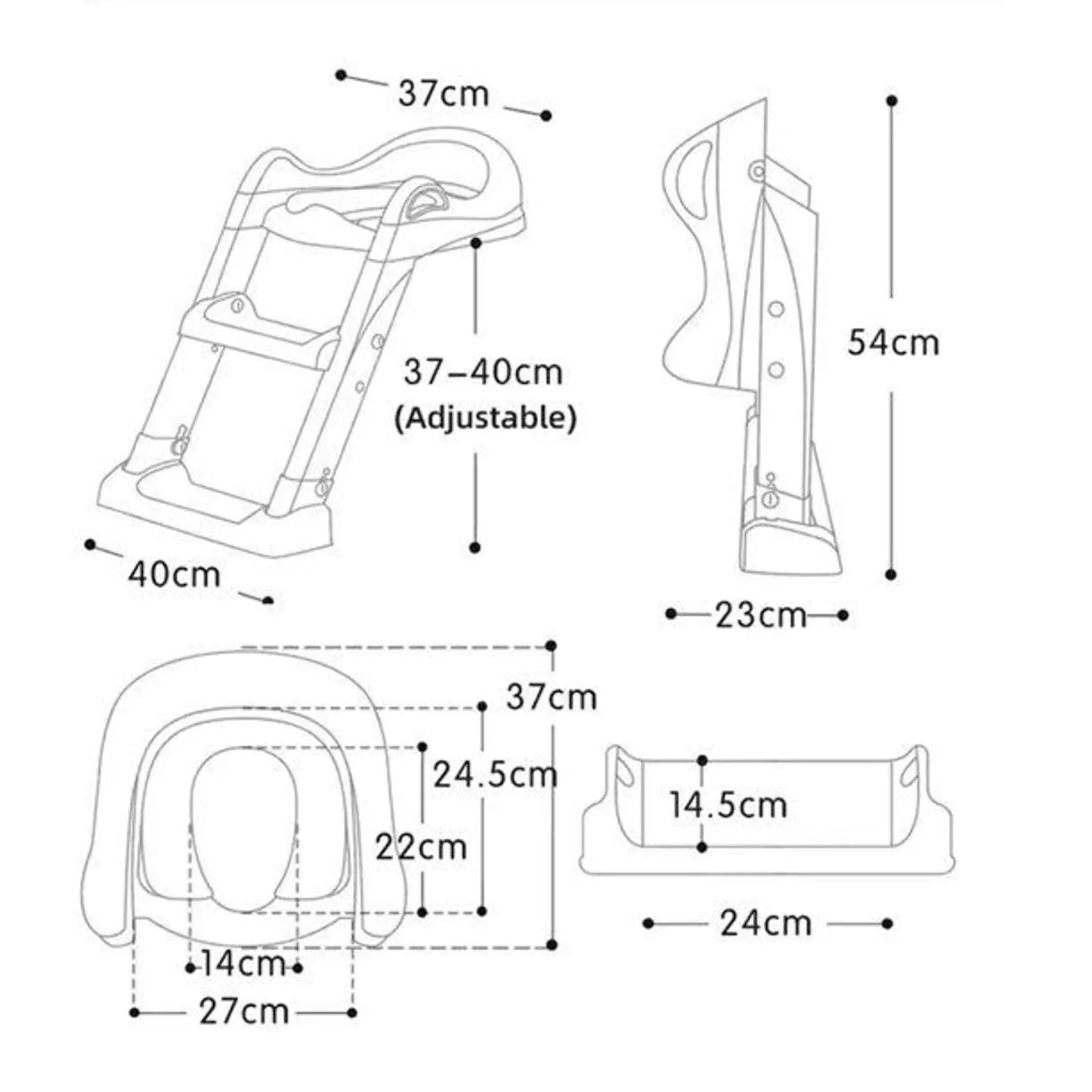 BACIN ESCALERA 2 EN 1 - ASIENTO DE BAÑO PARA BEBE