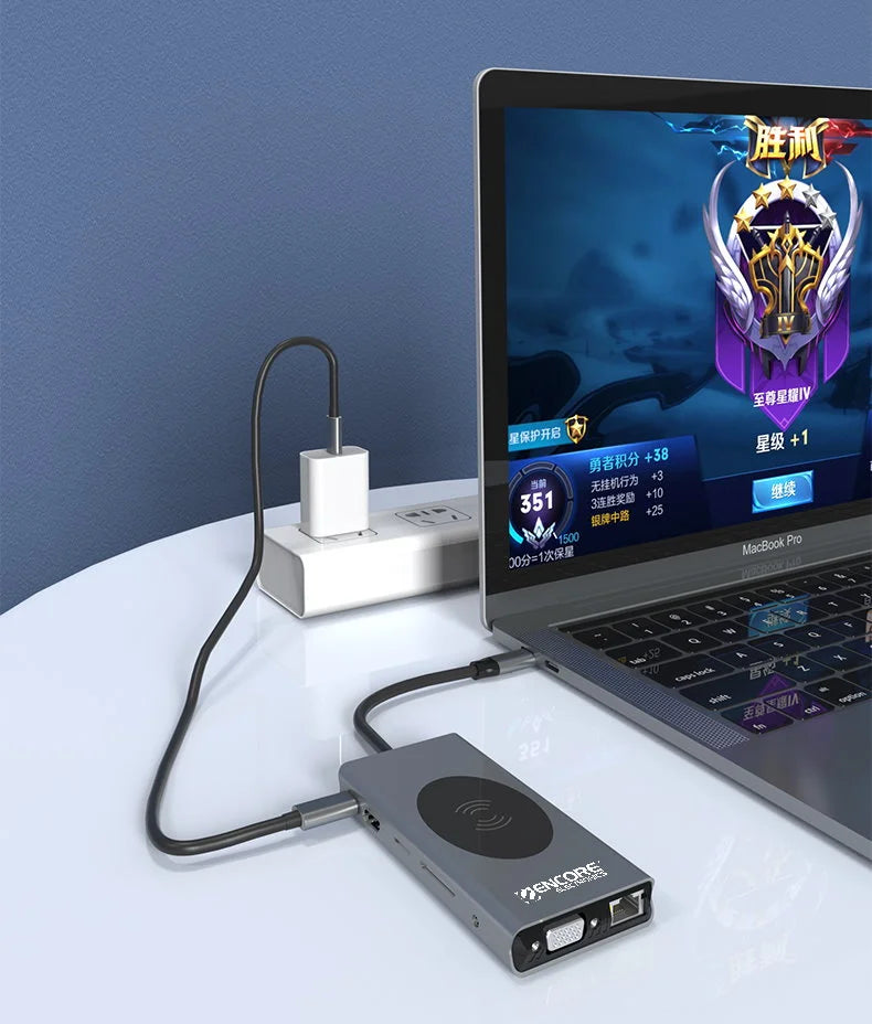 ADAPTADOR USB C - HUB UPGROW 13 EN 1