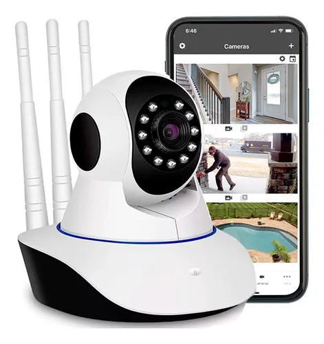 CAMARA DE SEGURIDAD CON VISION NOCTURA + TARJETA MICRO SD DE 64 GB