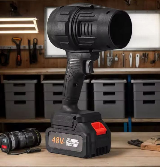 SOPLADOR DE AIRE TIPO PISTOLA CON DOBLE BATERIA RECARGABLE