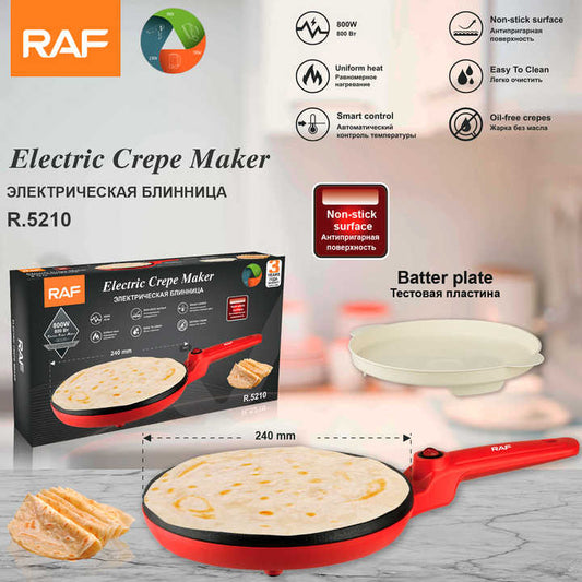 PANQUEQUERA CREPERA ELECTRICA ANTIADHERENTE DE 800W