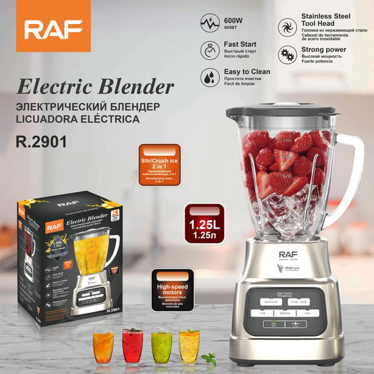 LICUADORA DE 600W CON VASO DE VIDRIO DE 1.25L